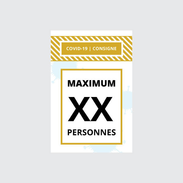 Affiche "Maximum XX personnes"