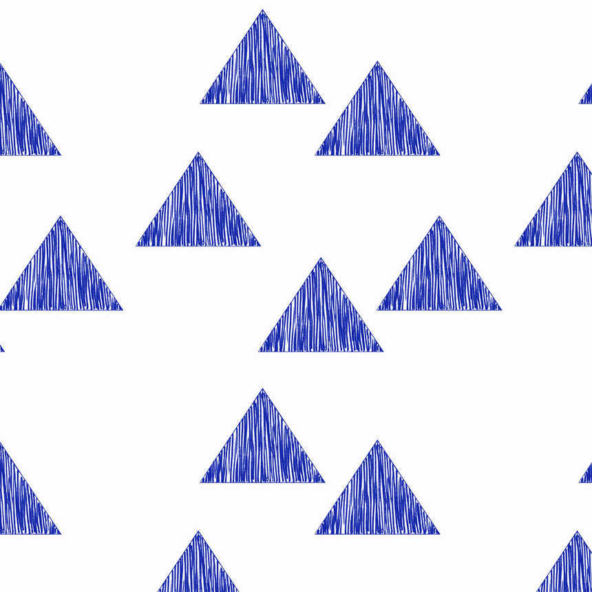 papier peint Triangle bleu rouleau