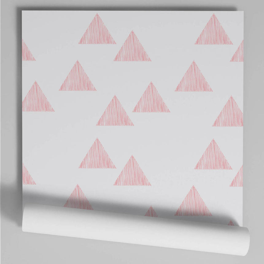 papier peint Triangle saumon rouleau