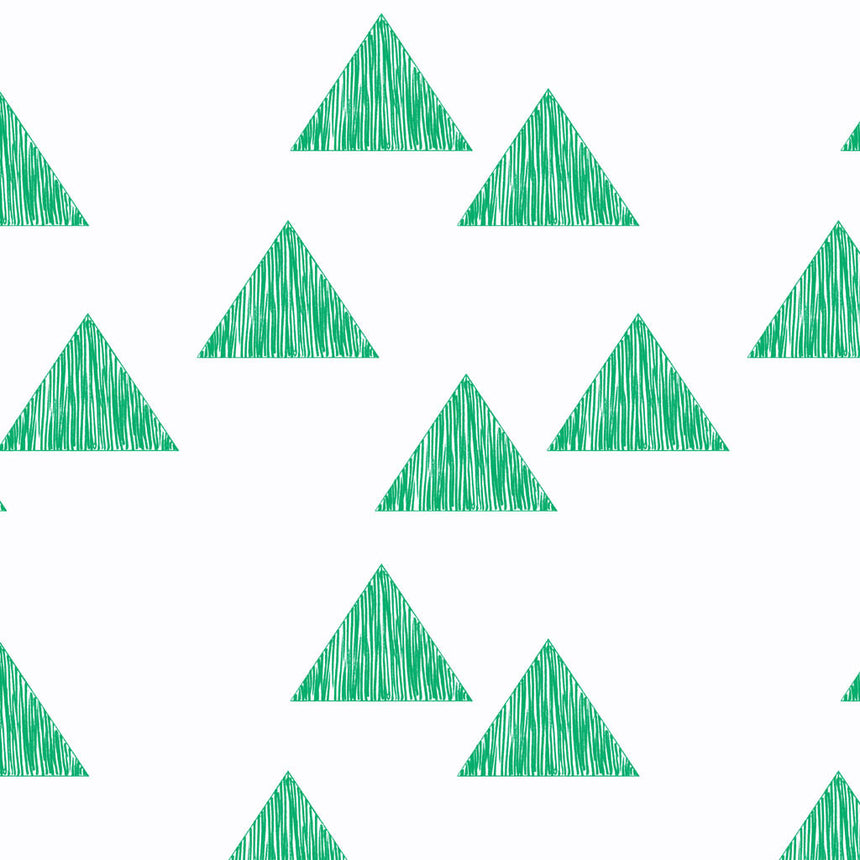 papier peint Triangle vert rouleau